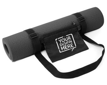 Tappetino da yoga personalizzato, tappetino fitness con stampa personalizzata e borsa per il trasporto, ideale per esercizi in palestra.