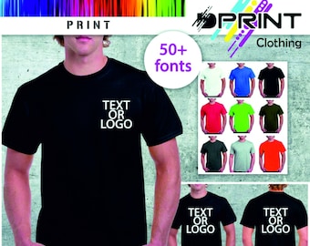 Personalised T-Shirt, Custom Printed Tshirt, Design Your Own Printed T Shirt, T-Shirts, Tshirt Printing, Tshirt Logo, Gildan Heavy Cotton