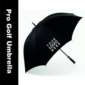 Custom Printed Promotional Personalised Golf Umbrella Personalised with Your Logo - Black