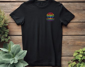 Tree of Life Rainbow Pride T-Shirt – LGBTQ Shirt – Equality & Love Graphic Tee – Unisex
