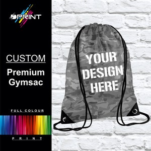 Bag Personalised Premium Backpack Gymsac PE School Add name custom
