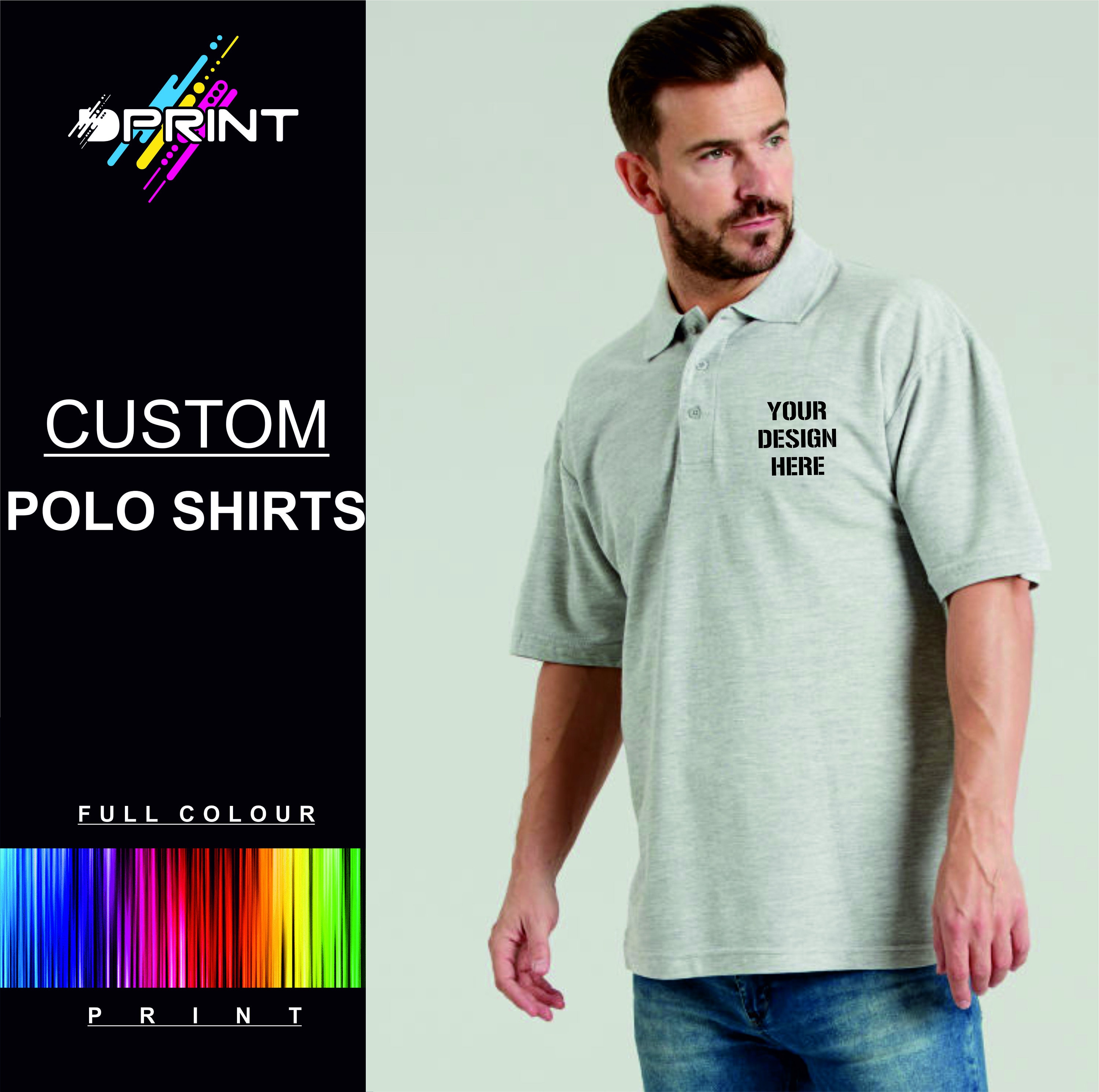 SECURITY POLO-SHIRT Schwarz - Brust & Rücken bedruckt, T-Shirt Größe:S :  : Fashion