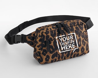 Crossbodytas met luipaardprint op maat bedrukte of geborduurde heuptas Festival Streetwear