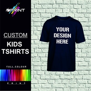 Personalised T-Shirt Kids Youth softstyle Custom Printed Design Your Own Printed T Shirts Text Stag Hen Nights Party Holiday Gift