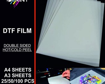 CISinks Hot/Cold Peel DTF Film 100 Sheets A3 (11.75x16.5) - Heat Transfer Paper, TRF-FILM-DTF-11x17-100SH