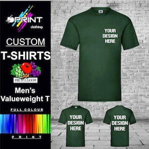 Personalised T-Shirt, Custom Printed Tshirt, Design Your Own Printed T Shirt, T-Shirts, Tshirt Printing, Tshirt Logo, Fruit Of The Loom