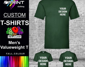 Personalised T-Shirt, Custom Printed Tshirt, Design Your Own Printed T Shirt, T-Shirts, Tshirt Printing, Tshirt Logo, Fruit Of The Loom