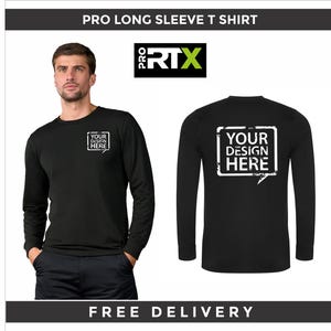 Custom Printed Long Sleeve T Shirt Personalised Workwear Tee