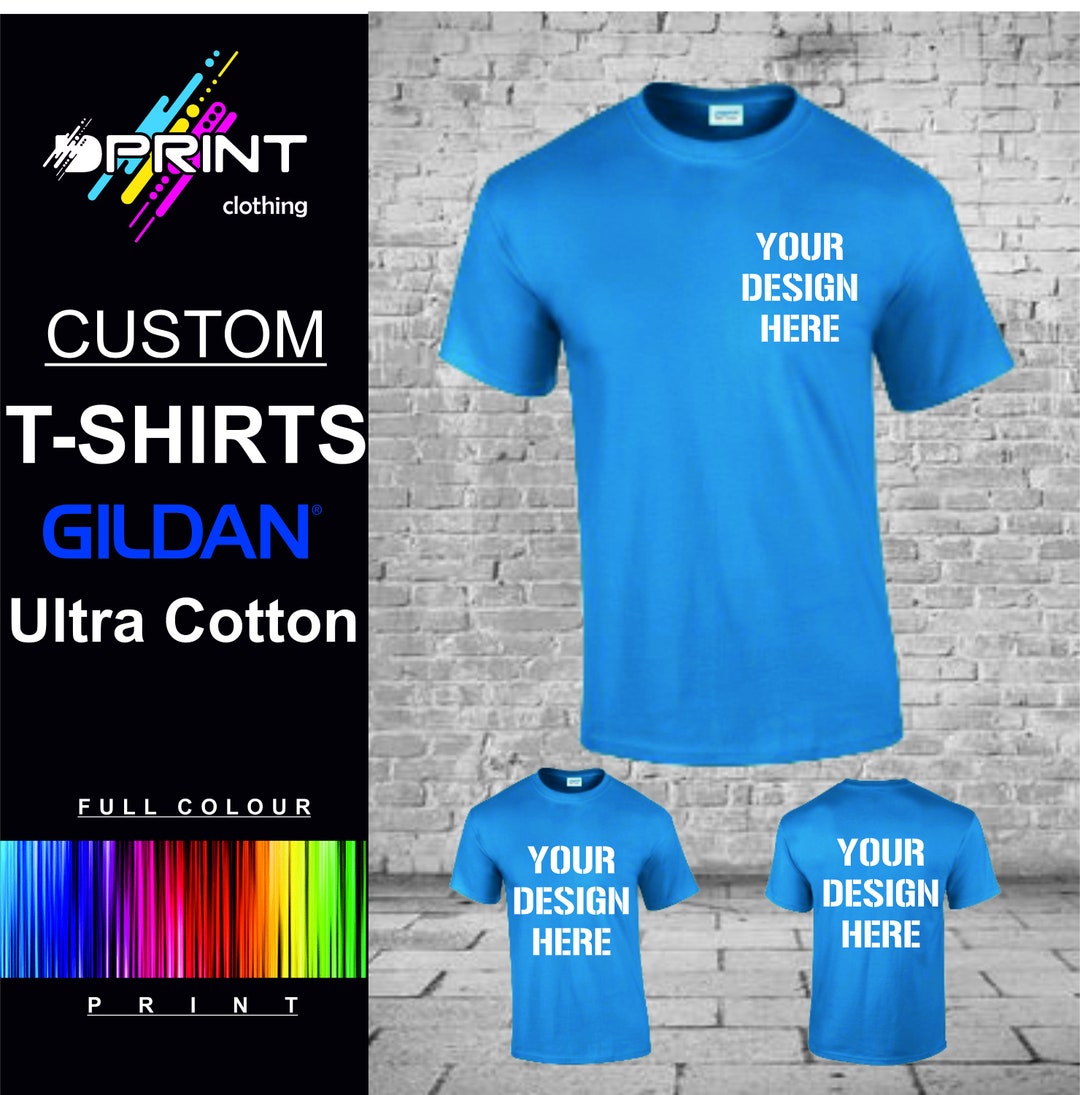 Personalised T-shirt, Custom Printed Tshirt, Design Your Own Printed T ...