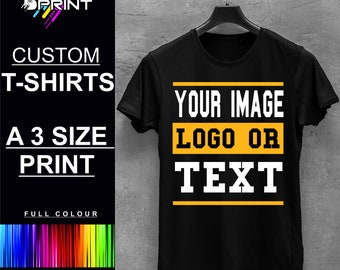 Personalised T-Shirt Custom Large Printed Design Printed T Shirts T-Shirts Text Stag Hen Nights Party Holiday Gift