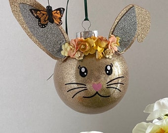 Mrs Rabbit, Ornament, decoration, keepsake gift, personalised.