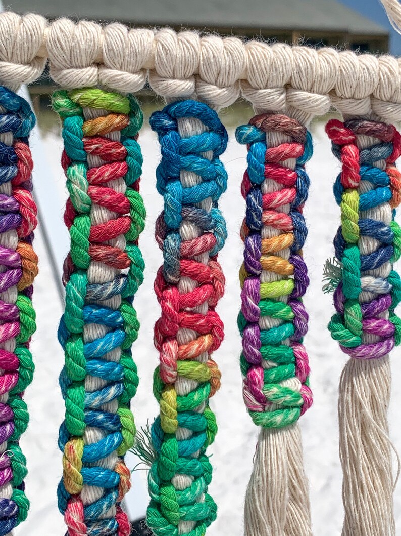 Tie Dye Colored Macrame Wall Hanging Tye Dye Macramé Fiber Art Boho Etsy
