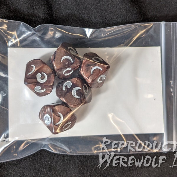 2020 Reproduction Werewolf 5 Auspice Dice Set