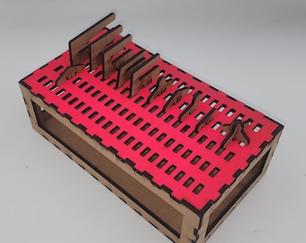 Laser Cut Honeycomb Bed Pins with Organizer - Set of 10 -  SVG DXF AI and Lightburn Files