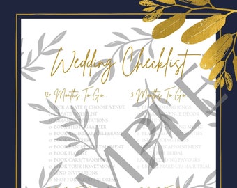 Wedding Checklist Digital Download