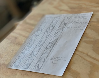 Floral belt leather tooling pattern