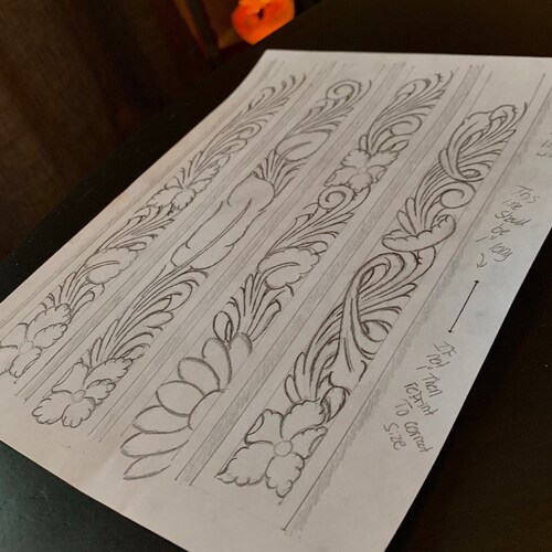 Leather Tooling Floral Pattern - Etsy