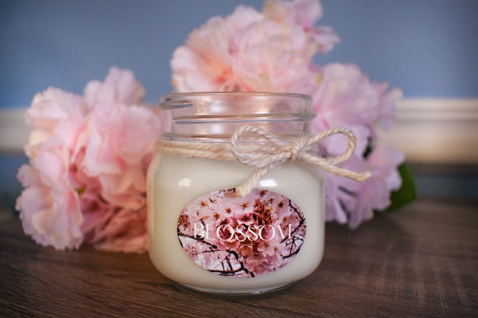 Japanese Cherry Blossom Scented Candle Sakura Aromatherapy Etsy