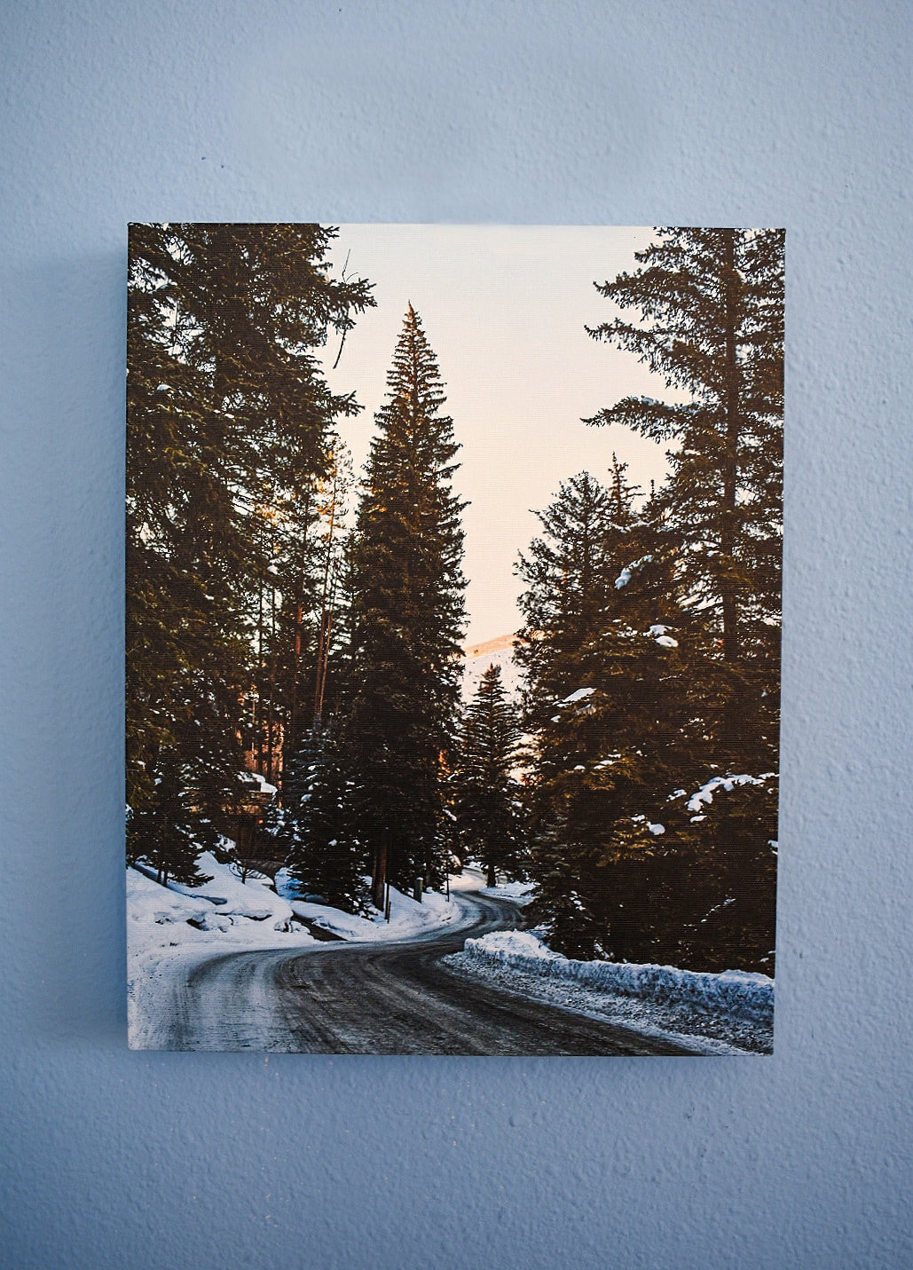 Winter Snow Canvas Windy Road Canvas Wall Art Landscape Etsy UK