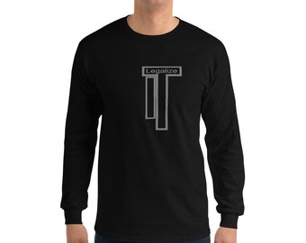 Camisa unisex de manga larga con gráfico Legalize, mezcla de algodón