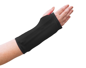 Black Wrist Brace Cover, Recycled Polyester, Arthritis Carpal Tunnel Support