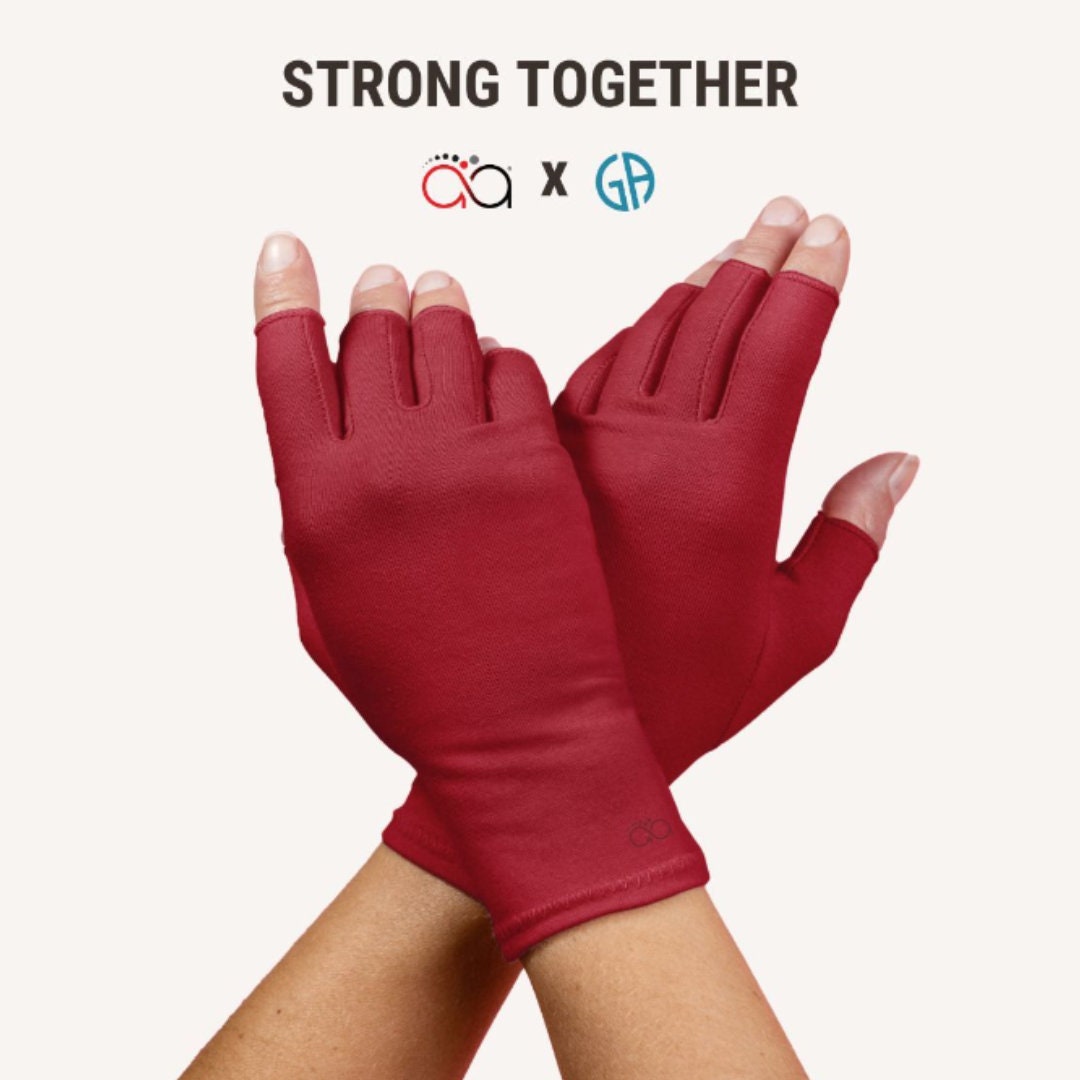 Chili Red Compression Gloves for Arthritis, Hand Pain, Hand Therapy