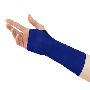 Cobalt Blue Wrist Brace Cover, Recycled Polyester, Arthritis Support