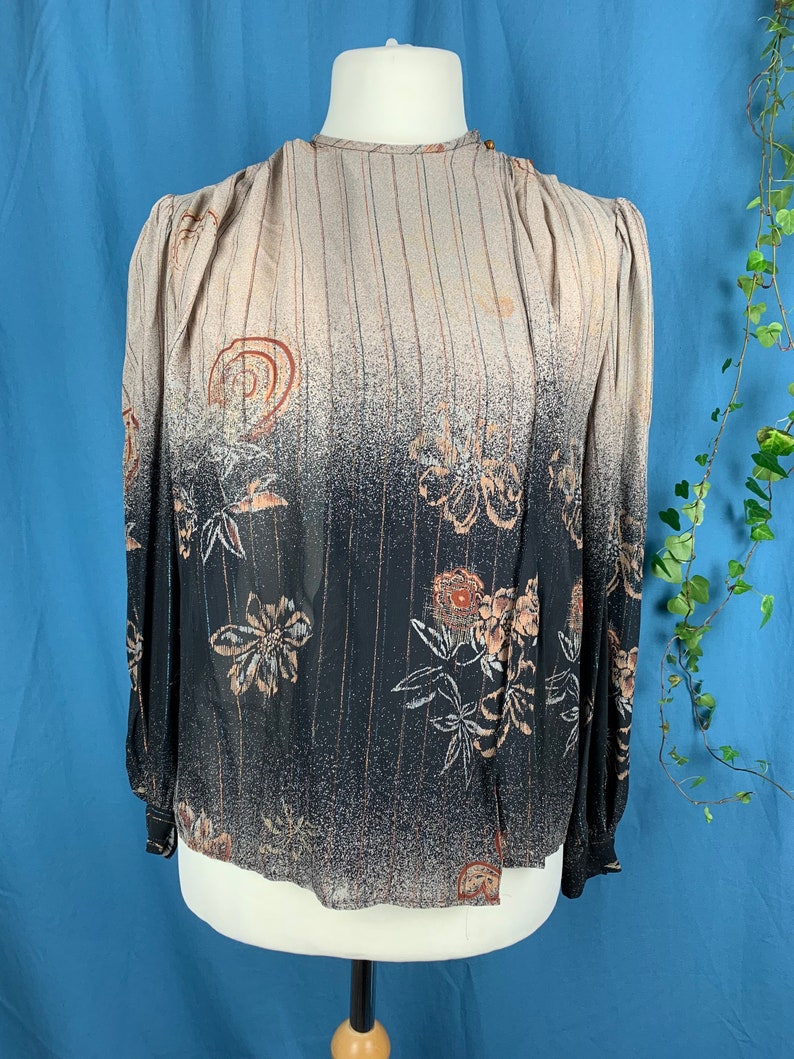 Vintage silk wrap blouse approximately size 10