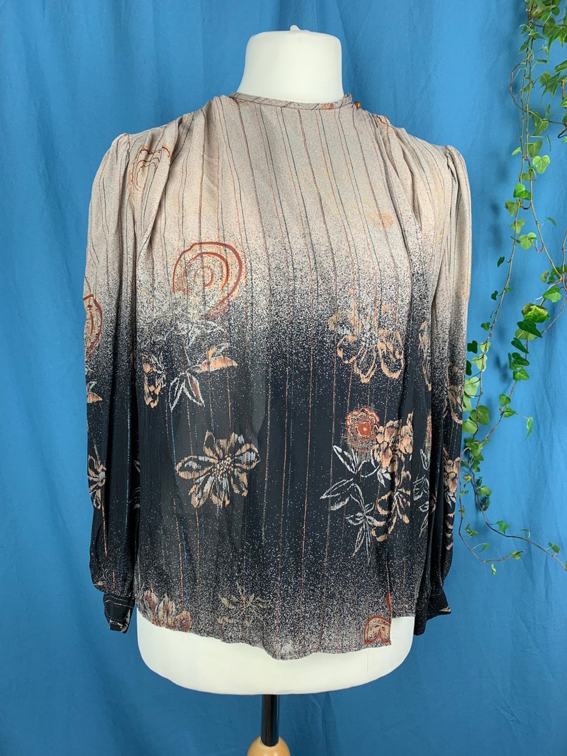 Vintage silk wrap blouse approximately size 10