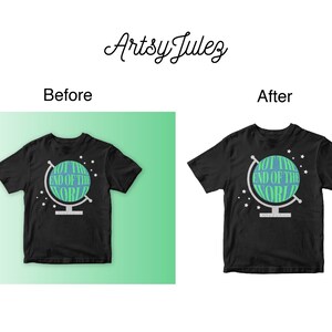 Puede incluir: Camiseta negra con un gr&aacute;fico de globo verde y el texto "Not the end of the world".