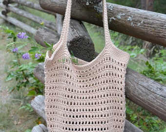 MOTIF AU CROCHET / sac d'été en Aida / sac fourre-tout au crochet / sac de marché au crochet / sac en filet au crochet (tailles : enfant, adulte)