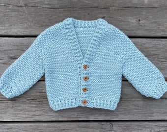 MOTIF AU CROCHET / Cardigan Ponderosa / Cardigan pour bébé / Cardigan raglan facile au crochet (tailles 6-12 m à 9-10 ans)