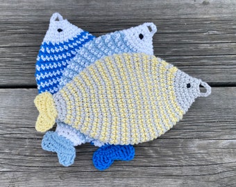 Crochet pattern, Fish Potholder, crochet potholder pattern, crochet for the home