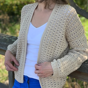 Häkelanleitung - Sommercardigan, Chloe Cardigan, gehäkelter Cardigan Größen XS-XXL