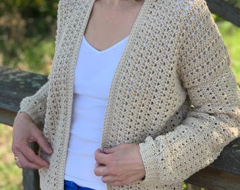 MOTIF CROCHET / Chloe Lace Cardigan / Cardigan d'été / Cardigan en dentelle / Cardigan d'été au crochet / Cardigan Chloe (tailles xs-xxl)