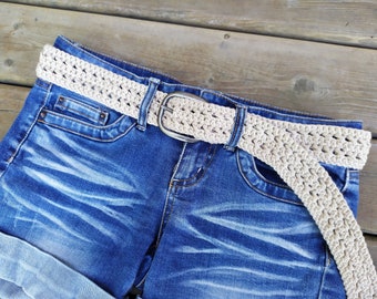 MOTIF AU CROCHET / Ceinture Nelly / Ceinture au crochet / Modèle de ceinture au crochet (tailles : S, M, L)