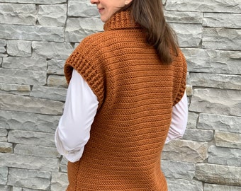 MOTIF AU CROCHET / Pull Brooklyn / modèle de combinaison au crochet / modèle de gilet au crochet / modèle de combinaison au crochet facile (tailles : xs-xxl)