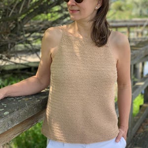 Crochet PATTERN- crochet tank top, summer top, crochet top pattern, Rochelle tank top, sizes: XS-XXL