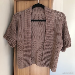 Crochet PATTERN Cardigan, Tessa Summer Cardigan, sizes XS-XXL, crochet sweater pattern, crochet ladies sweater pattern