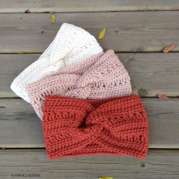 Crochet Pattern Headwrap, Audrey Headwrap, crochet headwrap, crochet headband, crochet ear warmer