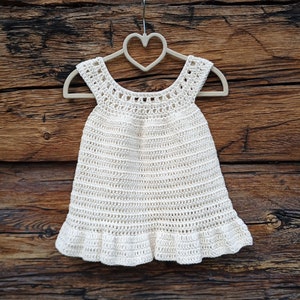 Crochet Pattern Baby and Girls Dress/Top, Sunny Skies Top, sizes 6-12 m, 1-2, 3-4, 5-6, 7-8 y, crochet girls top, crochet summer top