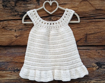 MOTIF AU CROCHET / robe Sunny Skies / modèle de robe pour fille au crochet / haut au crochet pour fille / tailles 6-12 m à 7-8 ans