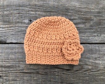MOTIF AU CROCHET / Zoe Beanie / modèle de bonnet pour bébé au crochet / modèle de bonnet pour fille au crochet (tailles : 0 mois - 6 ans + poupée de 18 po.)