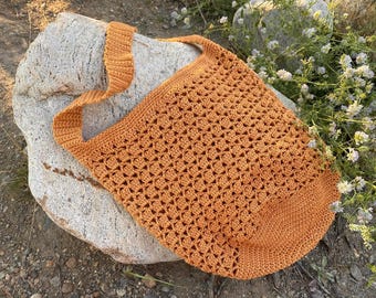 CROCHET PATTERN / Roxy Shoulder Bag / crochet summer bag / crochet shoulder bag pattern