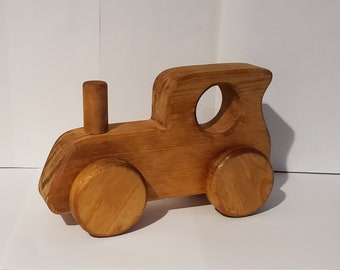 Einzigartiger Vintage Traktor aus Holz