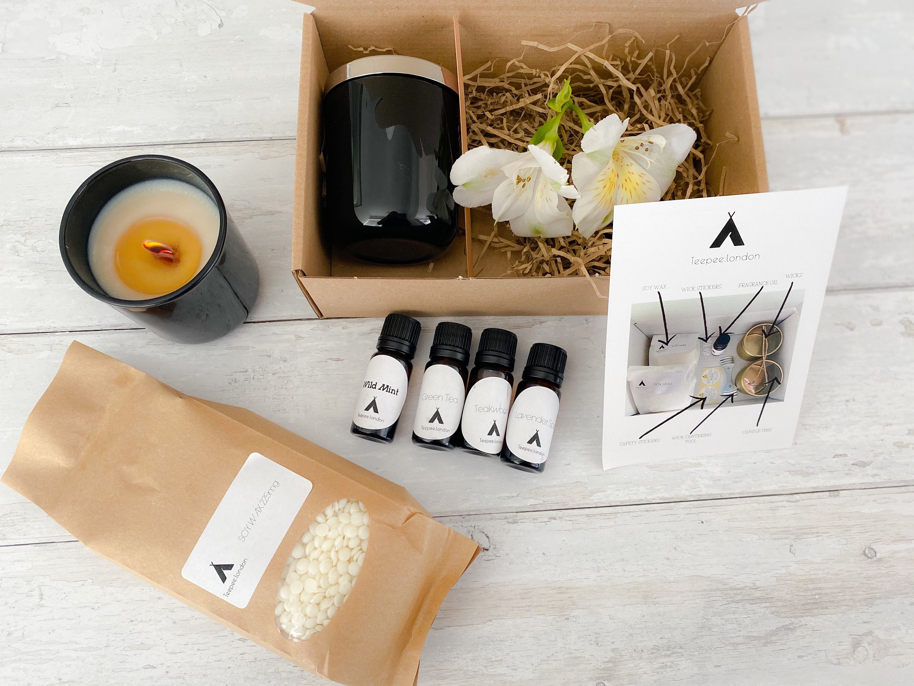 Premium Soy Candle Making Kit with Wooden Wicks Etsy