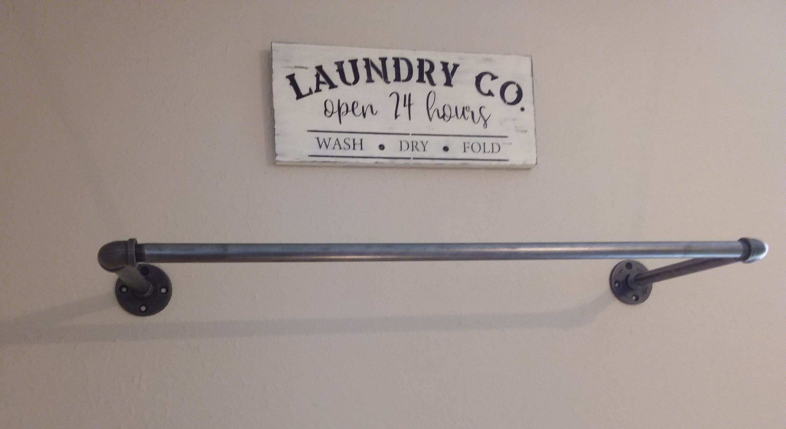 Industrial Pipe Laundry Hanging Rack Etsy
