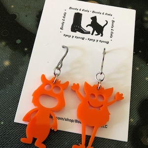 Spooky and Cute Monster Earrings / Halloween Jewelry