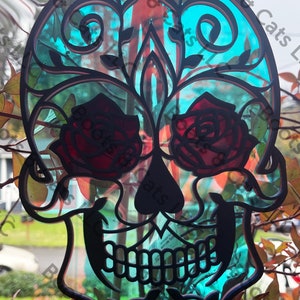 Rose Skull Suncatcher / Hamlet / Romeo & Juliet / Wall Decor
