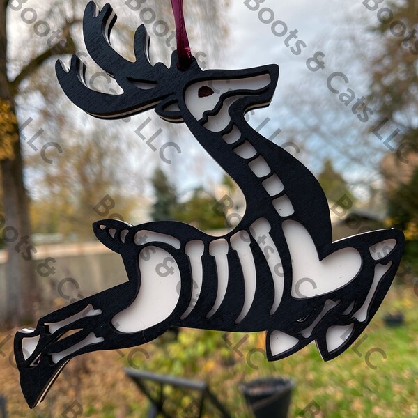 Reindeer Skeleton Etsy